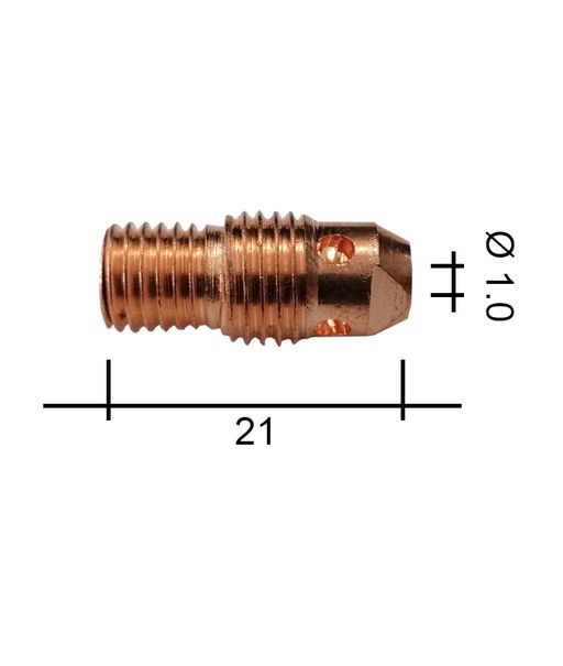 Držák kleštiny 1,0 21mm /TE0003-10/13N26/525.2451.0/701.0275-ZVAR/ TIG/9/20 standard