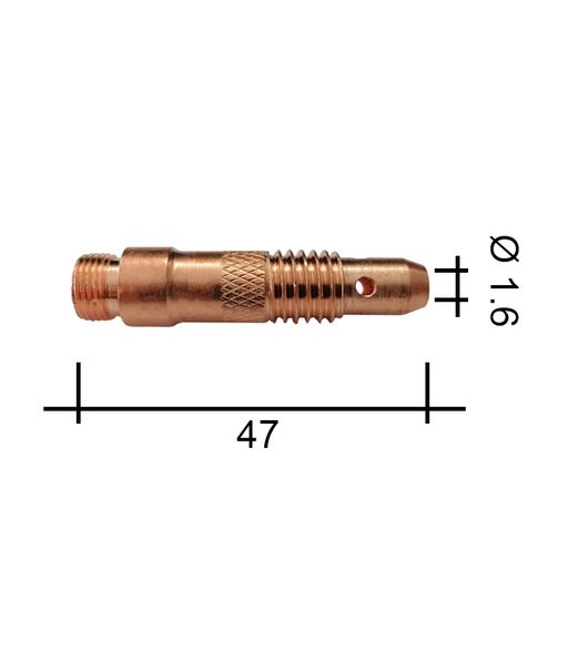 Držák kleštiny 1,6 47mm /TE0001-16/10N31/701.0191-ZVAR/ TIG/17/18/26 standard