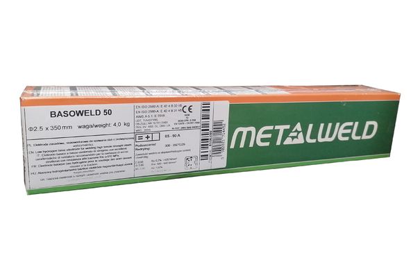 Elektrody Metalweld BASOWELD 50 (EVB50P) 2,5x350mm/4,5kg (208ks/bal)