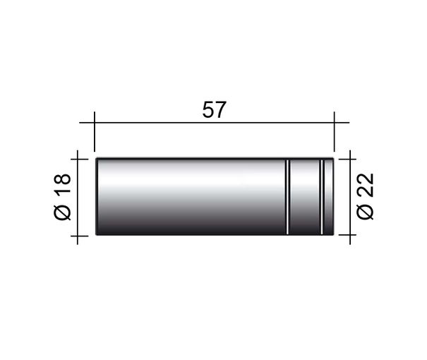 Hubica MIG 250A /MC24/145.0042/ 57mm/18mm/cylindrická