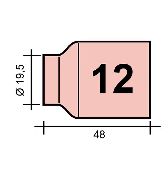 Hubice TIG Gr. 12 19,5 /TC0120/53N87/701.1121-ZVAR/ TIG17/18/26 JUMBO