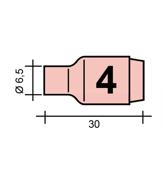 Hubice TIG Gr. 4 6,4 /TC0012/13N08/701.0281-ZVAR/ TIG9/20