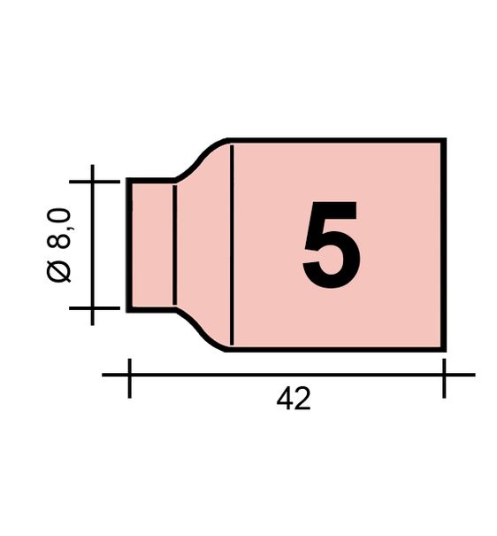 Hubice TIG Gr. 5 8,0 /TC0032/54N17/527.2005.0/701.0421-ZVAR/ TIG17/18/26