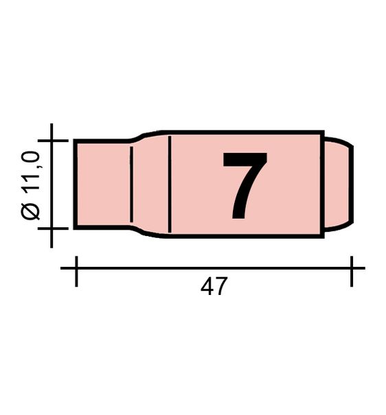 Hubice TIG Gr. 7 11,2 /TC0005/10N47/527.2607.0/701.0110-ZVAR/ TIG17/18/26