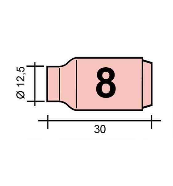 Hubice TIG Gr. 8 12,5 /TC0016/13N12/527.4508.0/701.0285-ZVAR/ TIG9/20