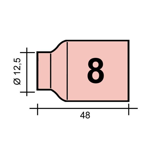 Hubice TIG Gr. 8 12,5 /TC0118/57N74/701.1200-ZVAR/ TIG17/18/26 JUMBO