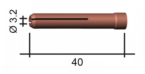 Kleština 2,4 40mm /TD0088-24/13N23L TIG 9/20/25