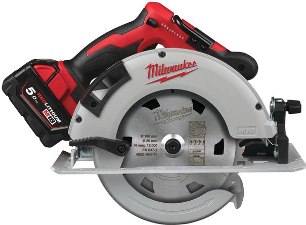 Pila okružní na dřevo a plasty 66mm AKU Milwaukee M18BLCS66-502X /4933464590/