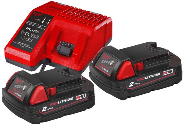 Set akumulátorů Milwaukee M18™ NRG M18NRG-202 (2x2,0Ah +1xM12-18FC) /4933459213/