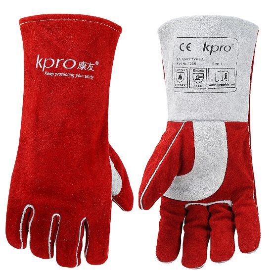 Svářečské rukavice KPRO RED Protection 7428, vel. S XL 35cm/14"